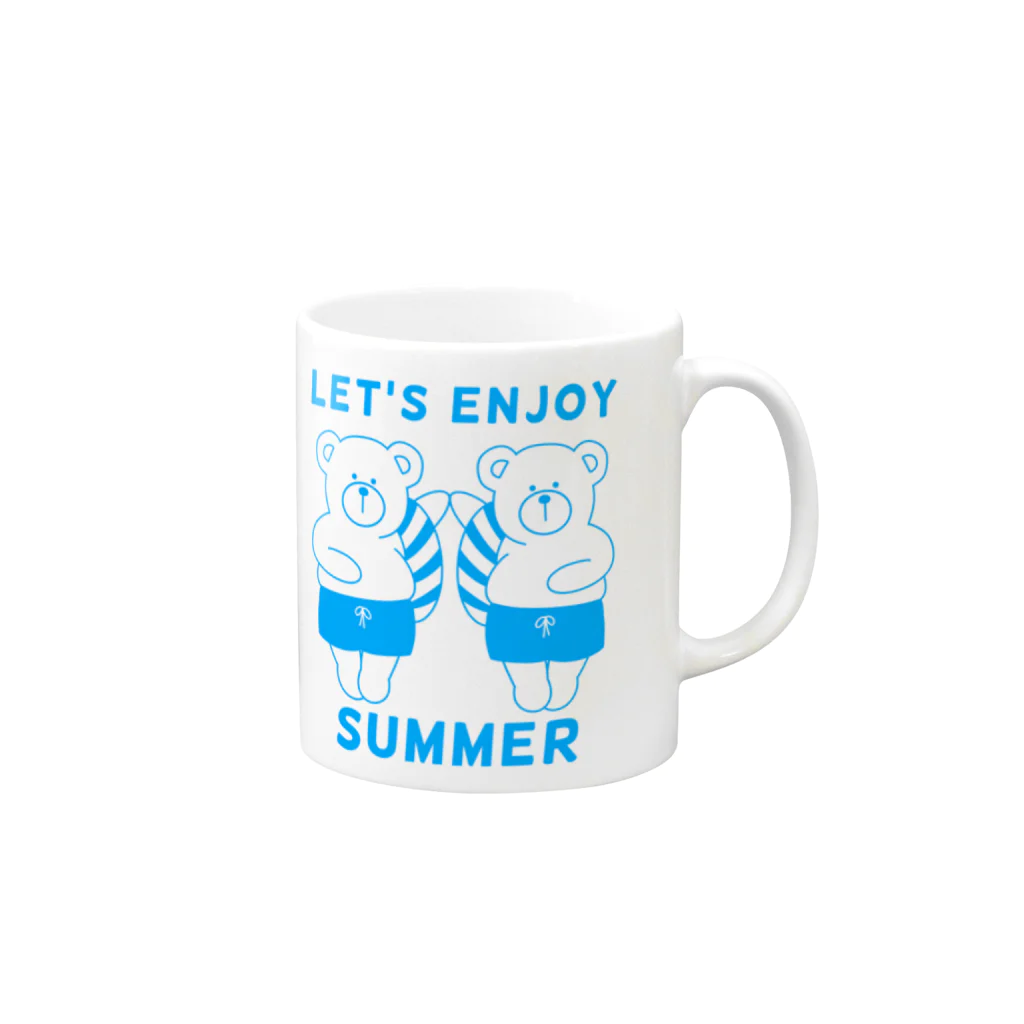  Millefy's shopのLET'S ENJOY SUMMER Mug :right side of the handle