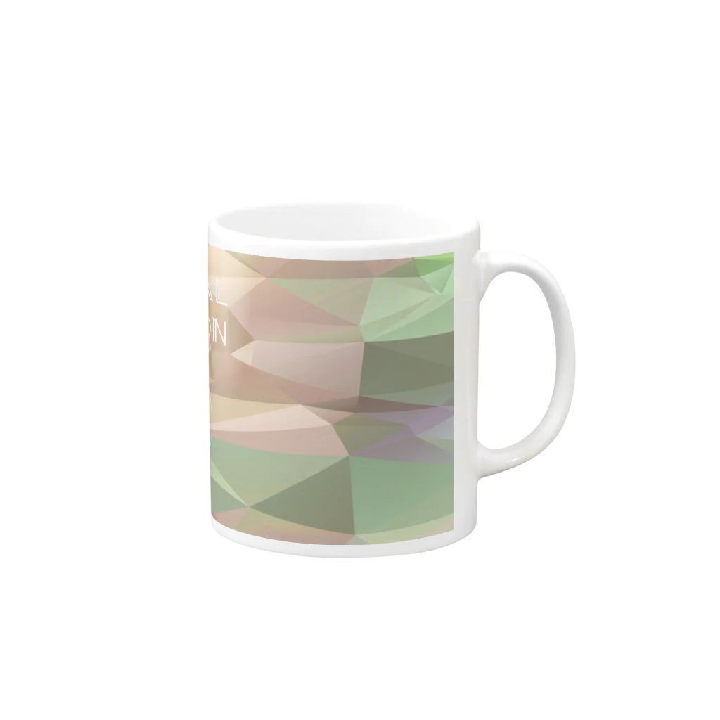 pecochinの自然のポリゴン Mug :right side of the handle