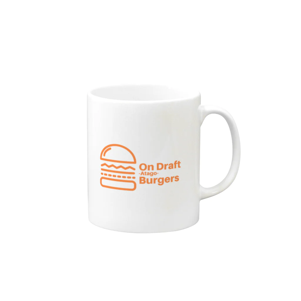 ON DRAFT BURGERS SHOPのON DRAFT ATAGOグッズ マグカップの取っ手の右面