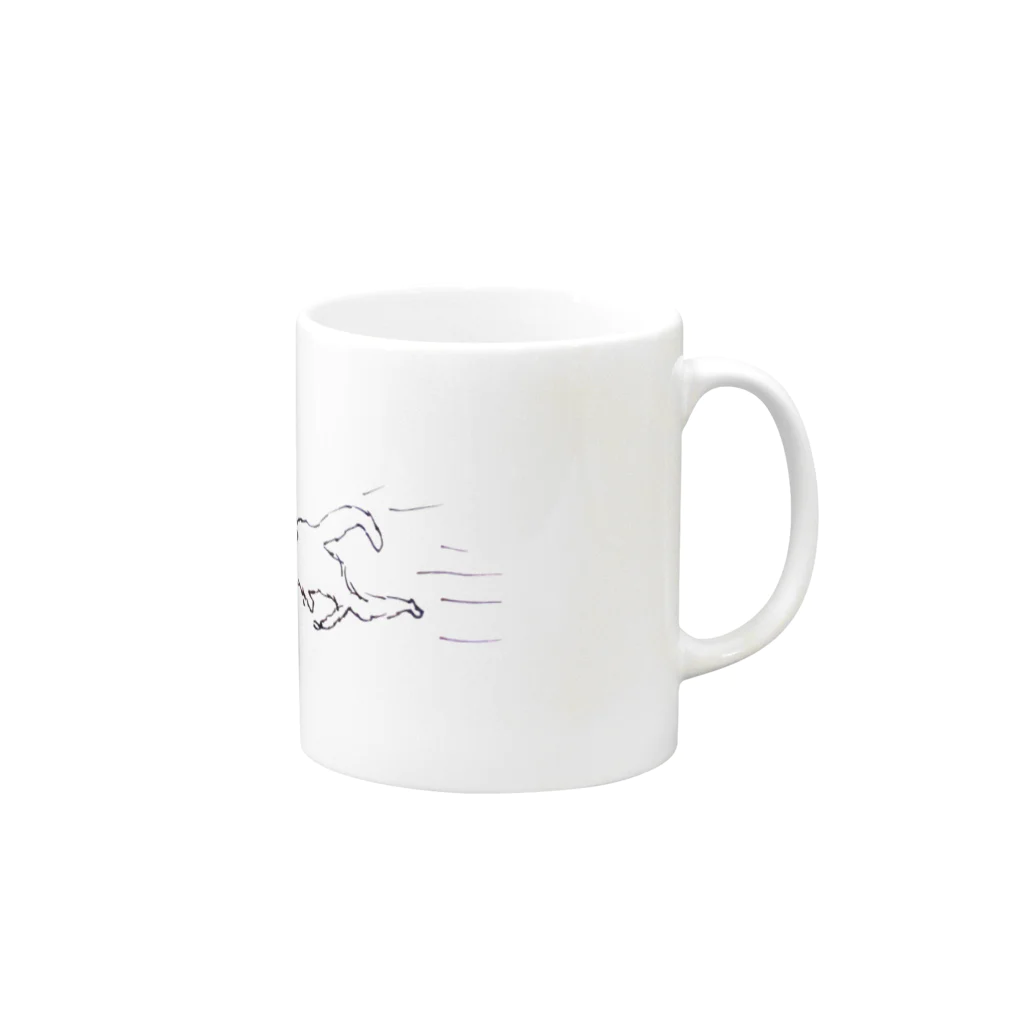 cocoraの猪突ススム Mug :right side of the handle