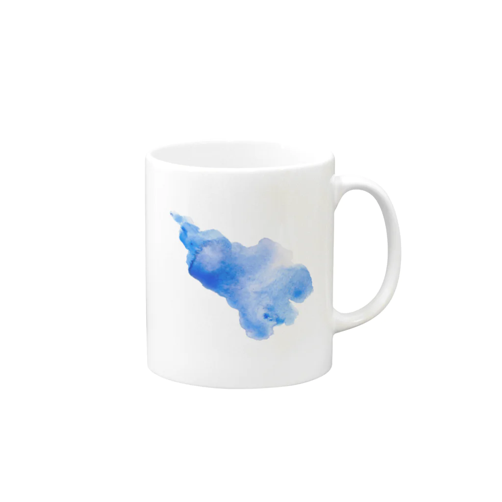 feeling milkteaの水彩の雫 ver.8 Mug :right side of the handle