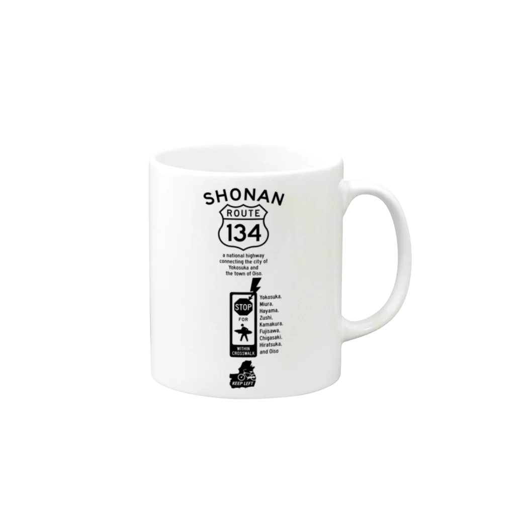 boldandnewのR134_No.001_BK Mug :right side of the handle