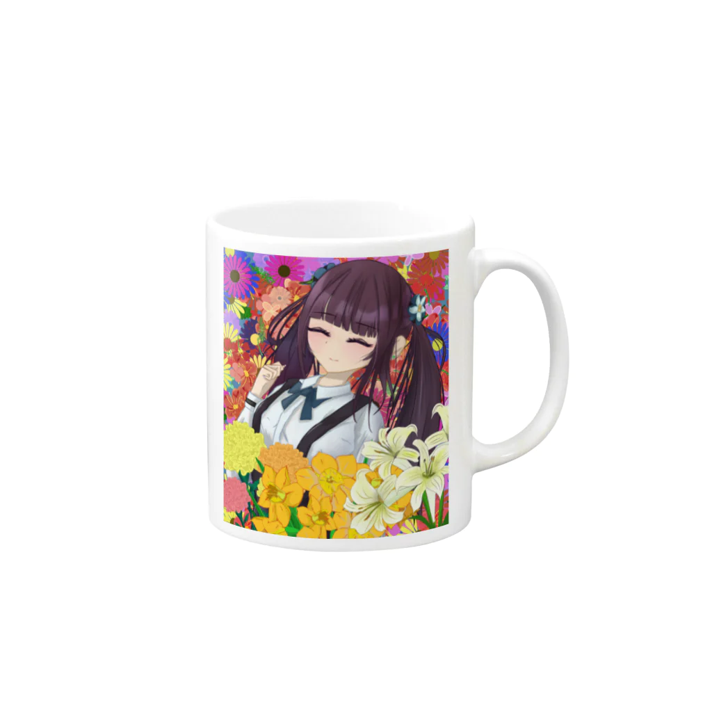 chicodeza by suzuriの花の女の子 Mug :right side of the handle