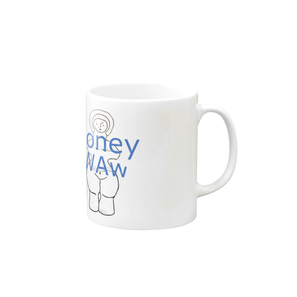 のんびりちゃんSHOPのは　に　わ　　honey wow Mug :right side of the handle