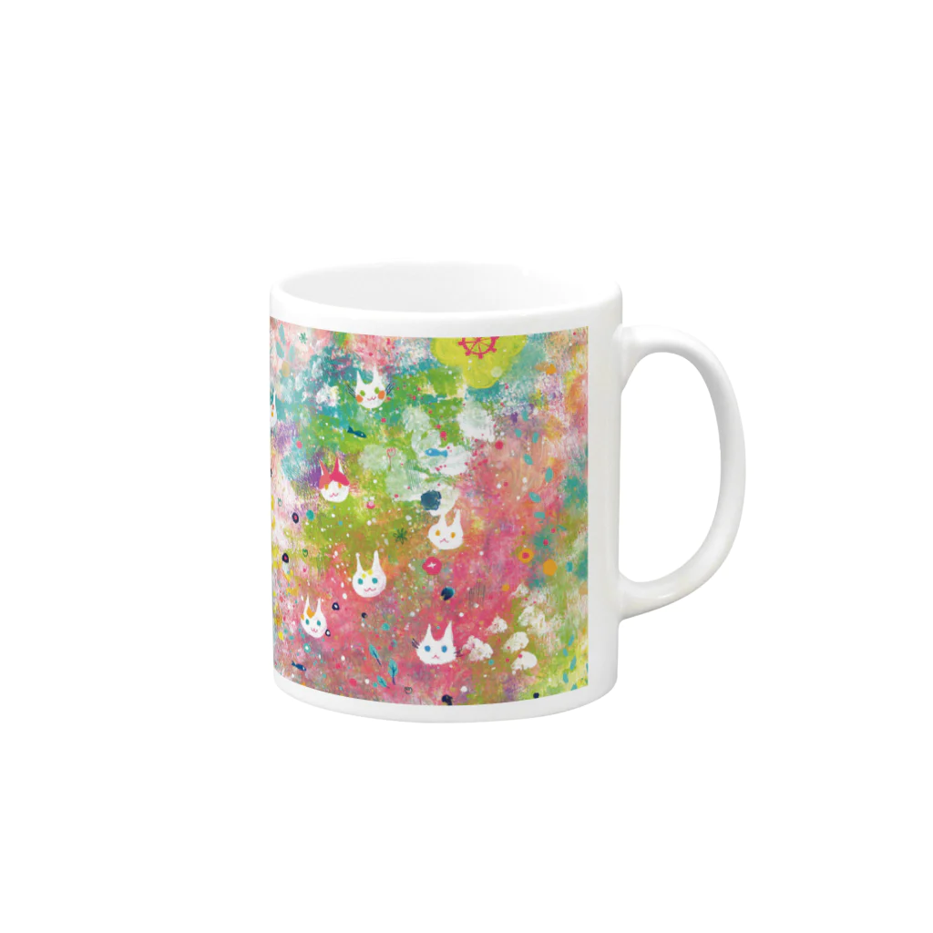 かまくらまいのカラフルマグカップ Mug :right side of the handle