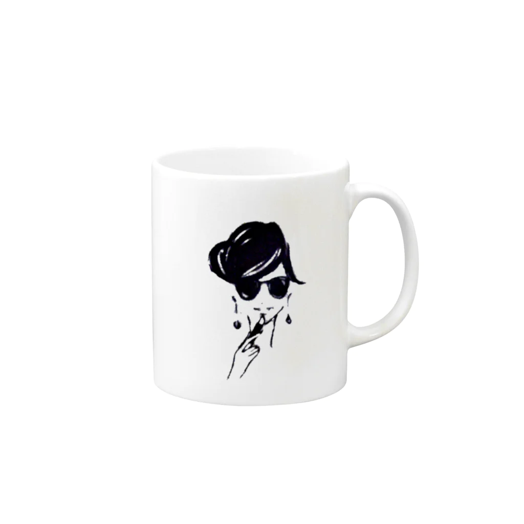 FREEDOM_K_のParis系女子 Mug :right side of the handle