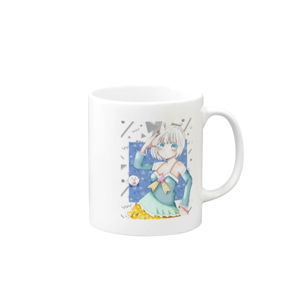 宇チュウ∅Store✩.*の宇チュウ∅Girl Mug :right side of the handle