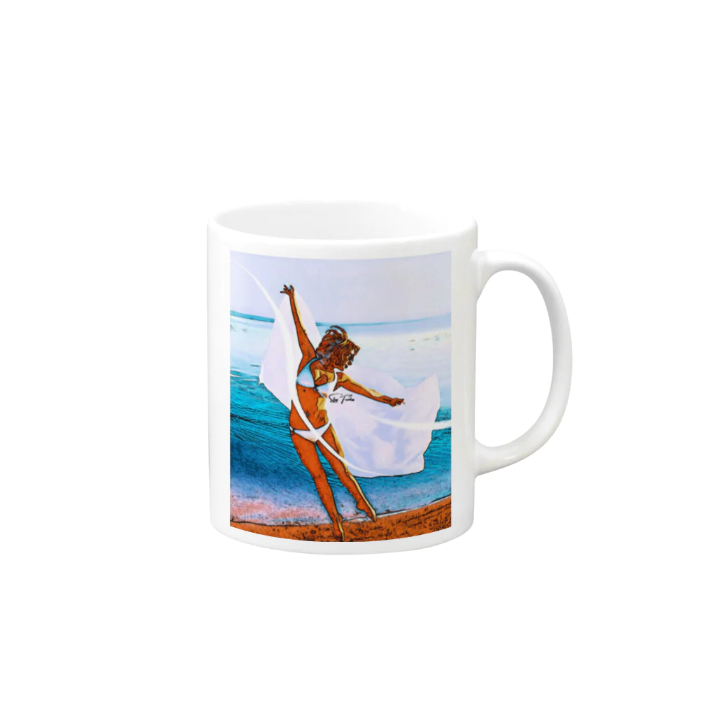 aoi.aoのSummer Girl - Stay Fearless Version #1 Mug :right side of the handle