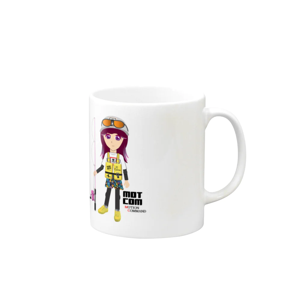 MOTCOM Winkel+の釣りガール　Fishinggirls Mug :right side of the handle