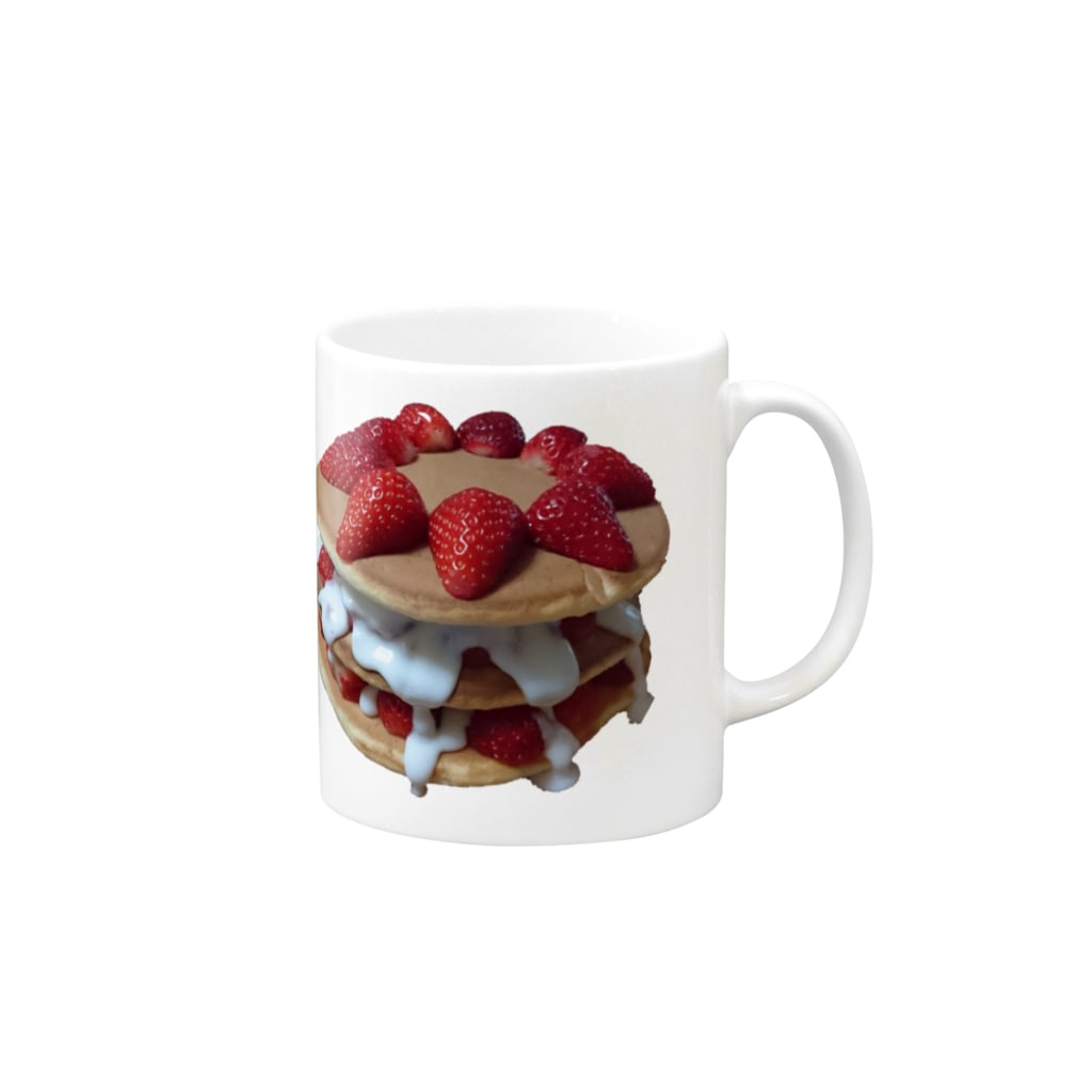 LightHouseのストロベリーパンケーキ Mug :right side of the handle
