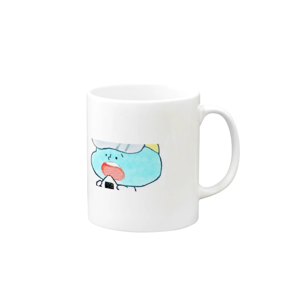 とみじまのゆーやせーばぁ Mug :right side of the handle