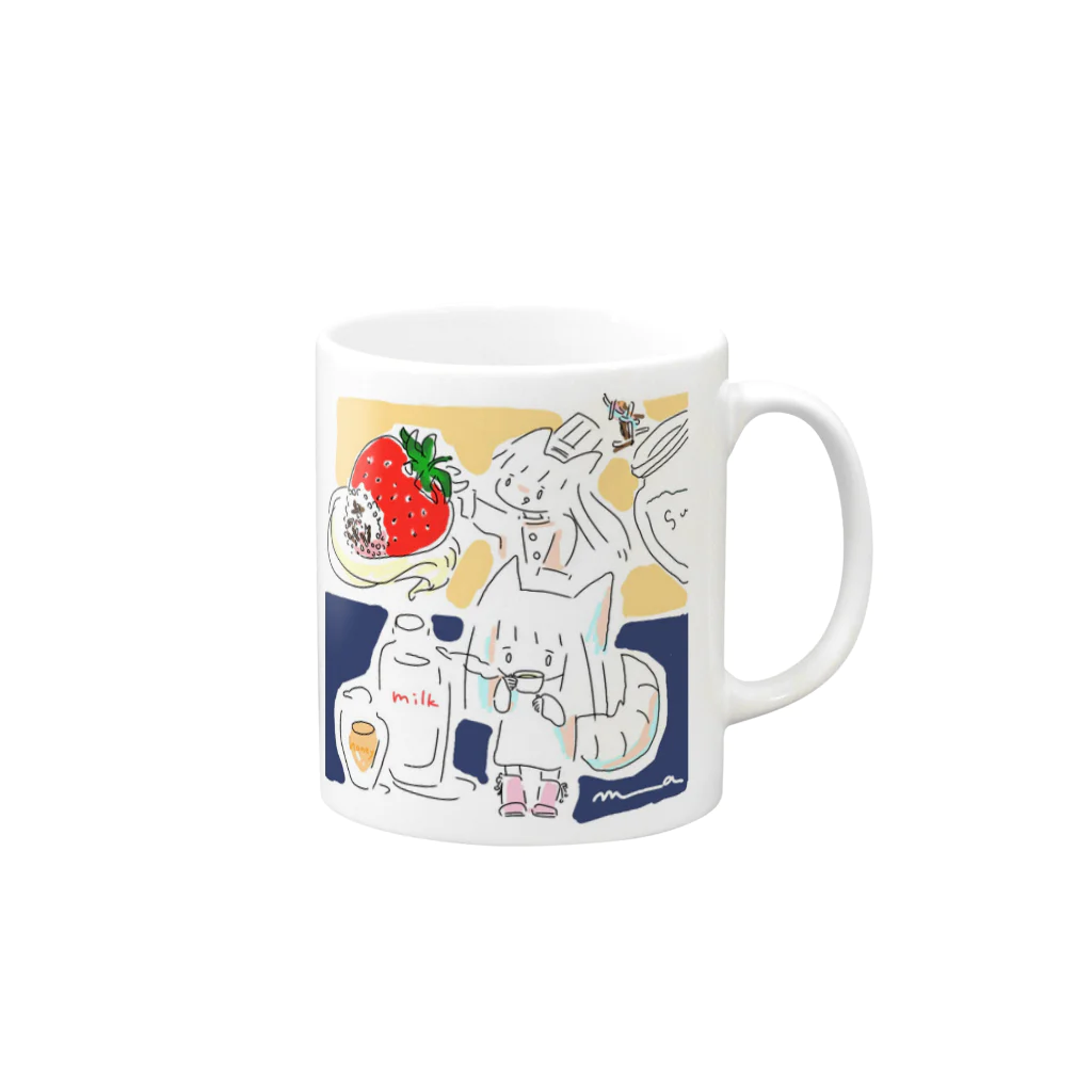 てんぷらのねこたん Mug :right side of the handle