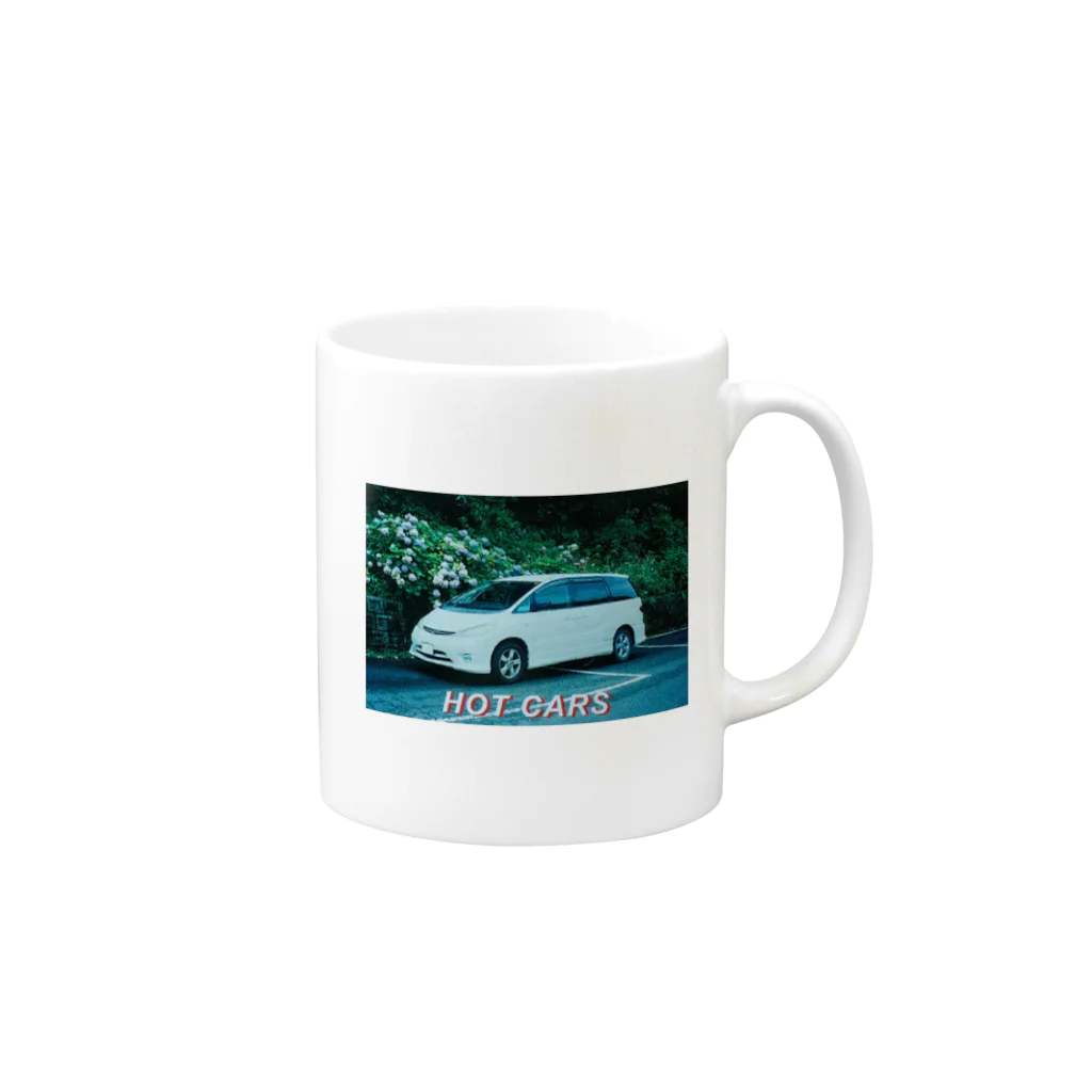 HOT CARS!の「HOT CARS」car number1 Mug :right side of the handle