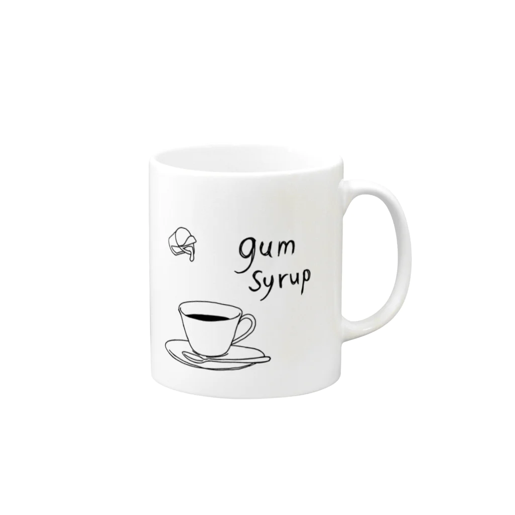 gumsyrup_infoのgumSyrupグッズ(カップつき) Mug :right side of the handle