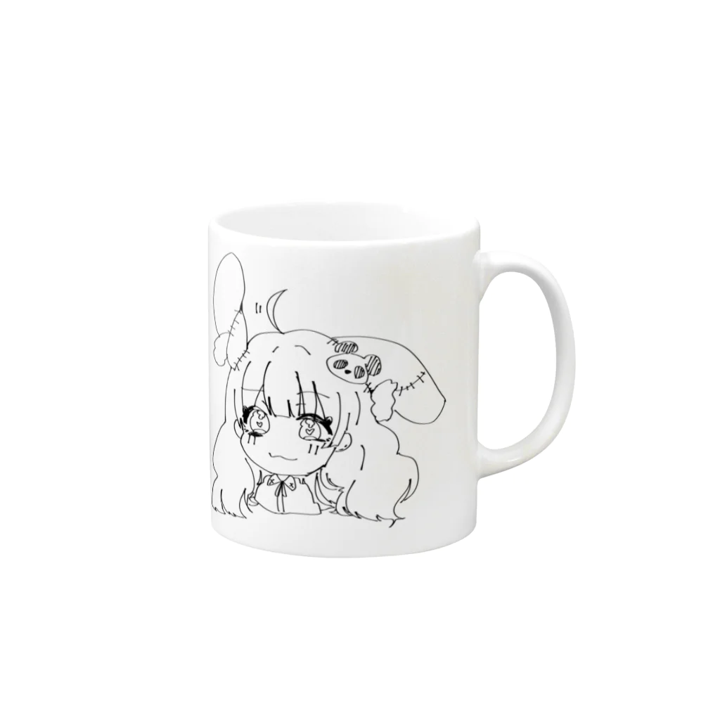 堕天使ちゃろにぇる🛸💜の可愛いって言ったらラクになるよ。 Mug :right side of the handle