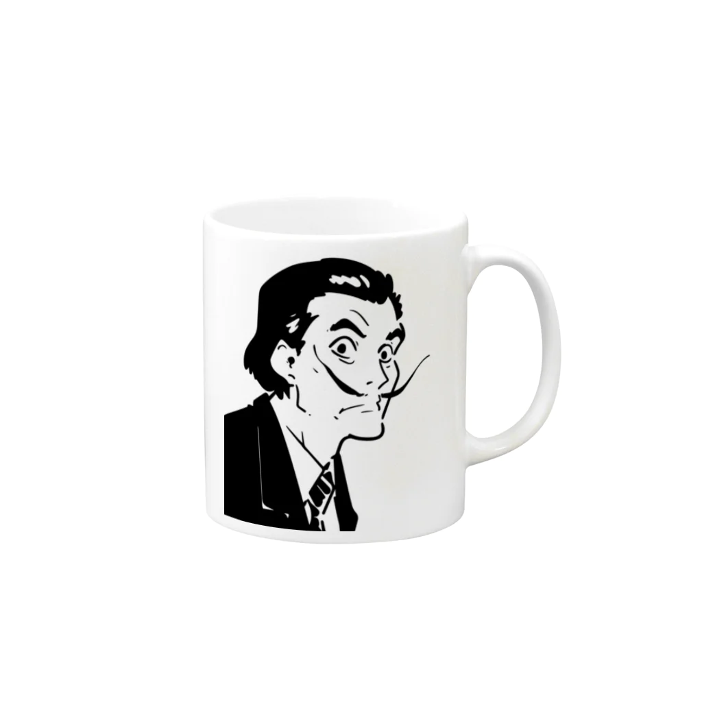 山形屋米店のサルバドール・ダリ(Salvador Dalí) Mug :right side of the handle