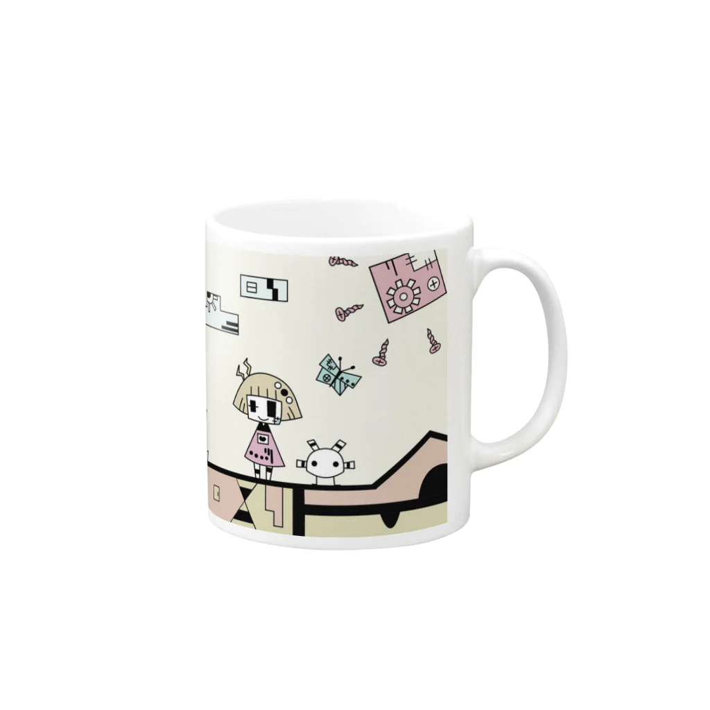 imaのガラクタワールド Mug :right side of the handle