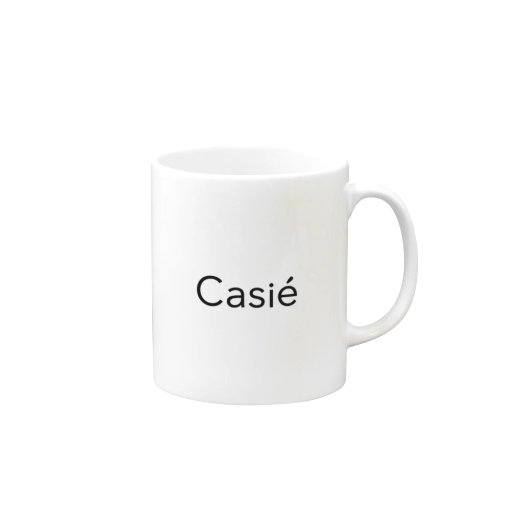 アートのサブスクCasie(かしえ)のCasieロゴマグカップ Mug :right side of the handle