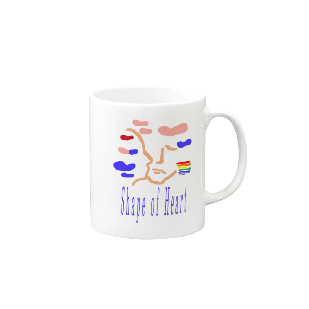 デザイナーkのShape of Heart T/S Mug :right side of the handle