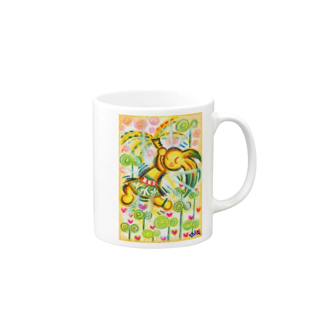 Botan Riceの芽吹くペリ Mug :right side of the handle