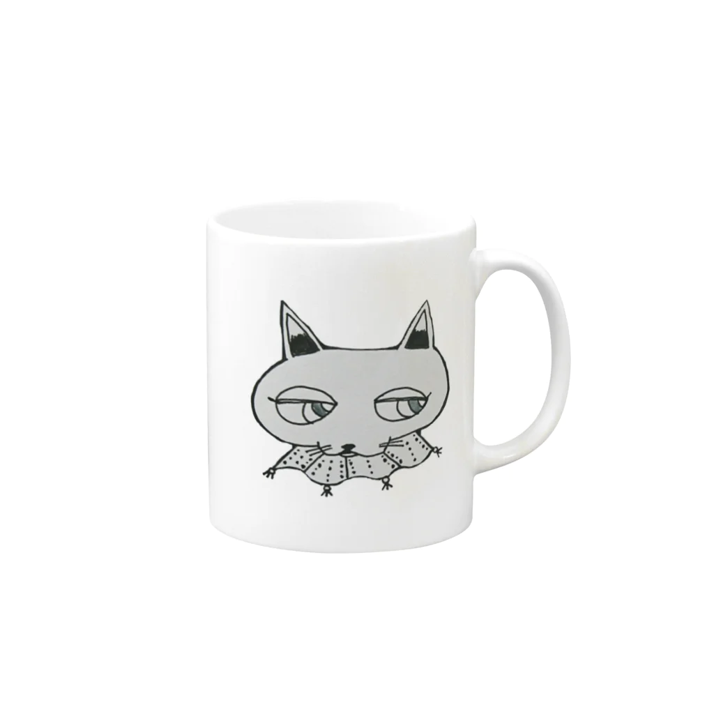 PRCのねこたさん Mug :right side of the handle