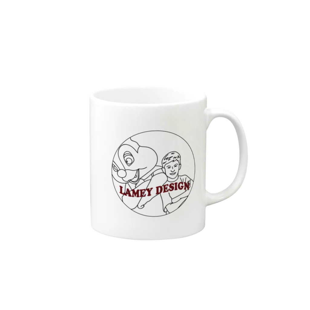 LAMEY_DESIGNのlamey design Mug :right side of the handle