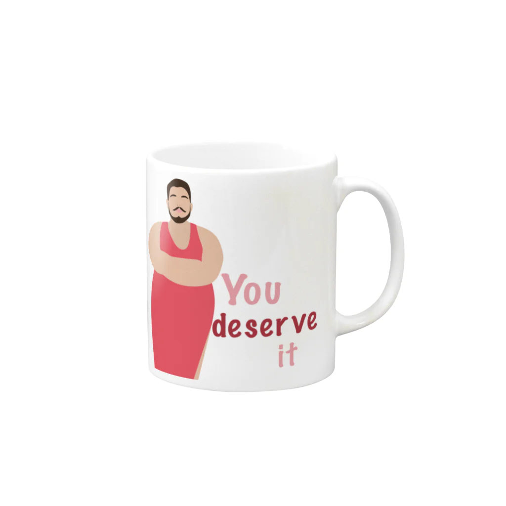 RainbowTokyoのYou deserve it Mug :right side of the handle