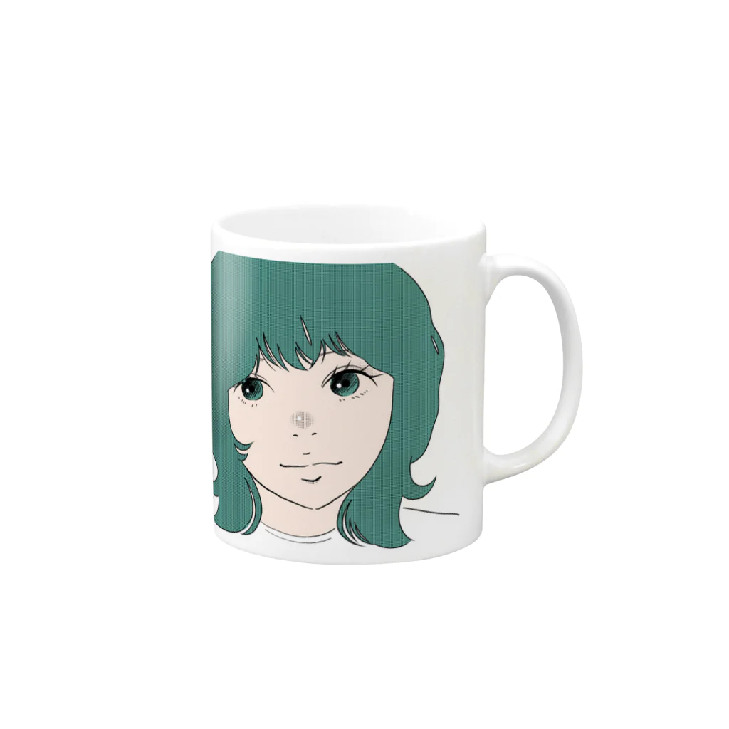 さくさくのFACE Mug :right side of the handle