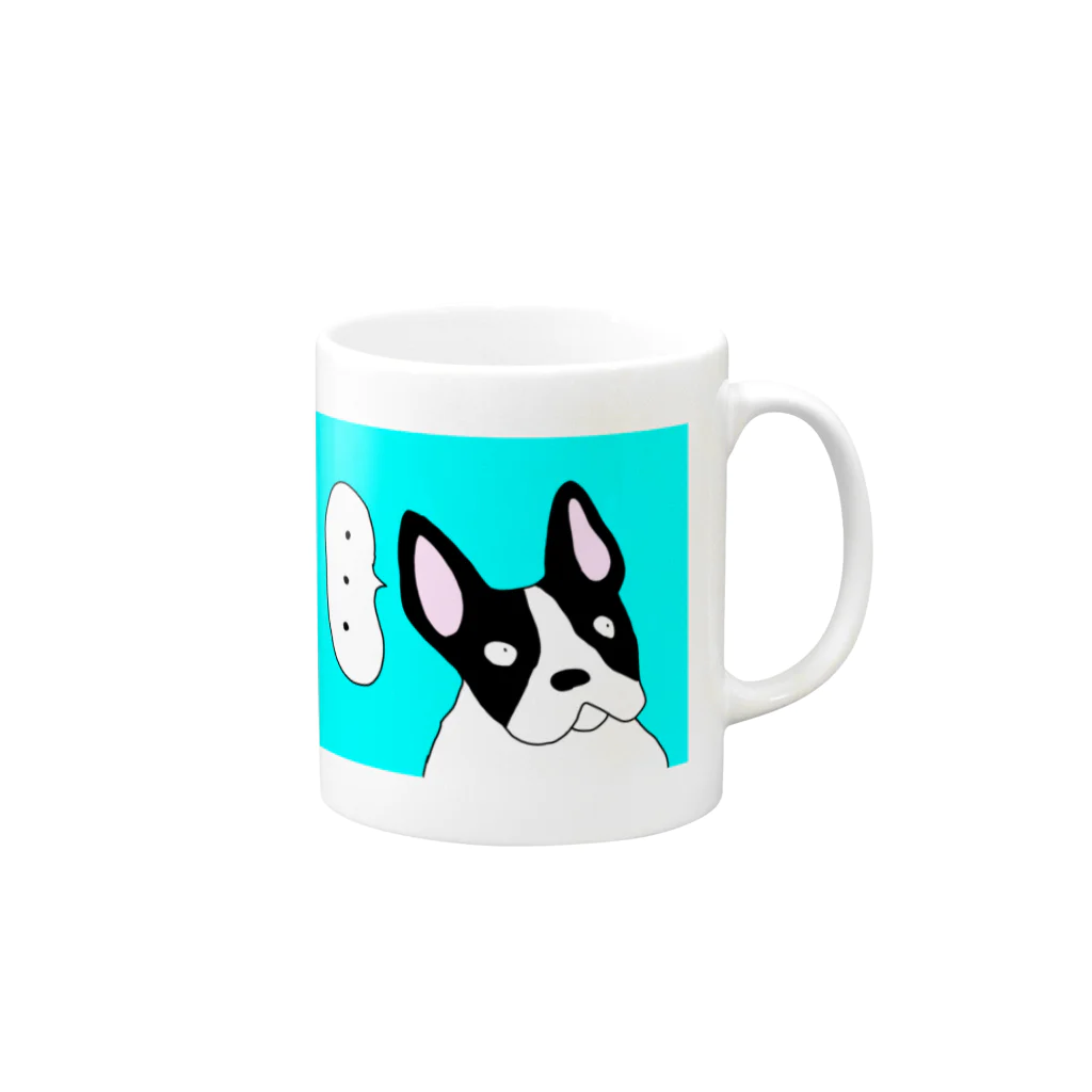 毎日イッヌの無口なイッヌ Mug :right side of the handle