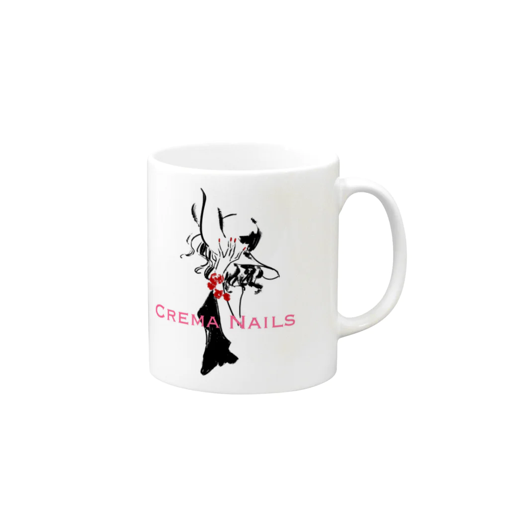 Crema Nailsのクレマさん Mug :right side of the handle