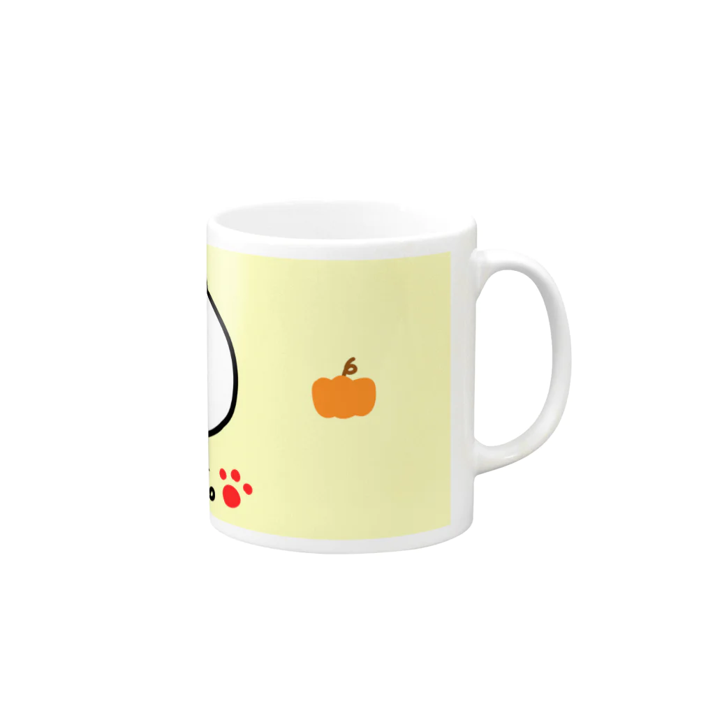 【公式】吾輩は猫です。の吾輩は猫です。マグカップ【YELLOW】 Mug :right side of the handle