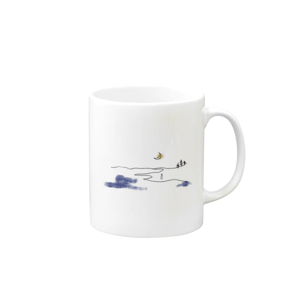 KAORIの夜の海 Mug :right side of the handle