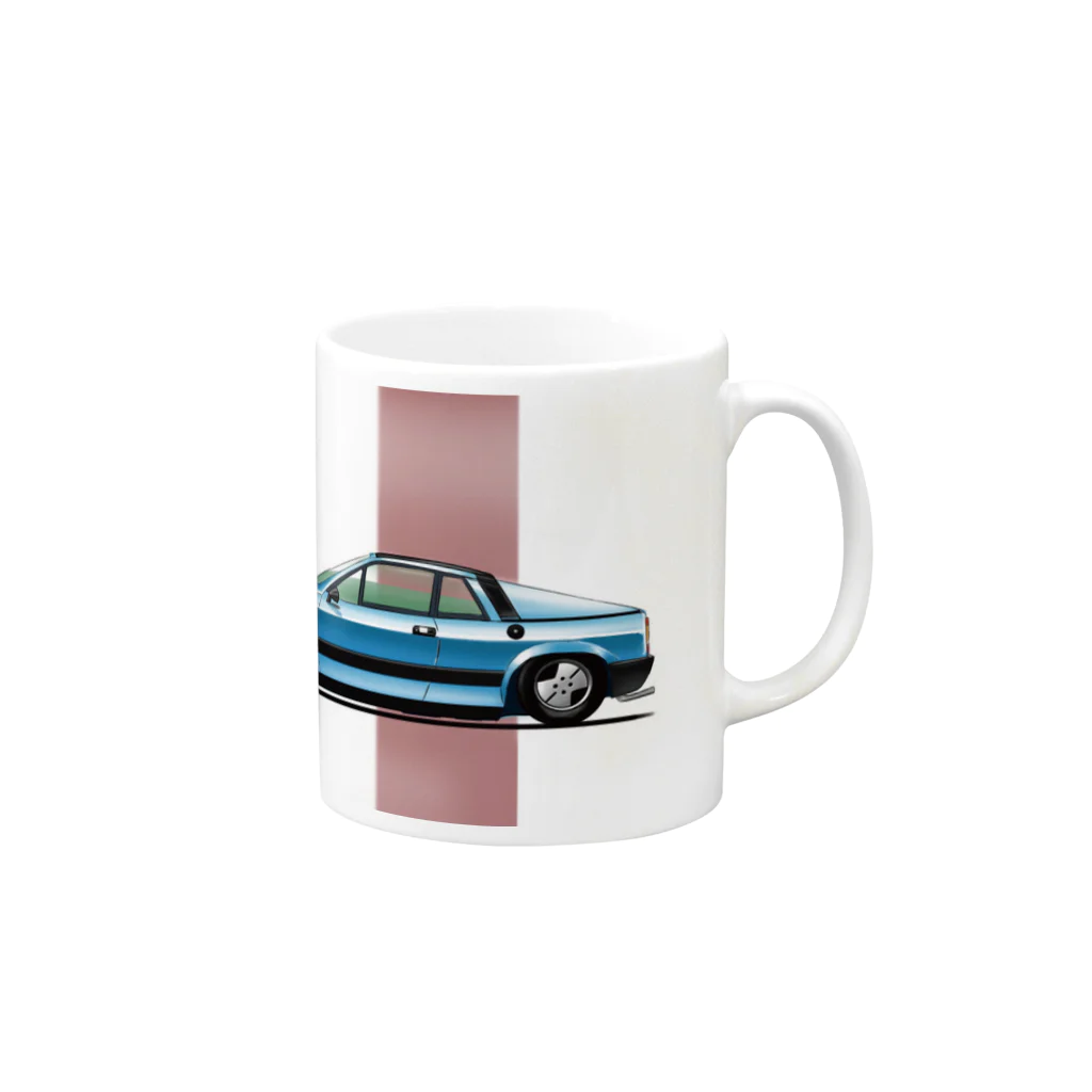 Frydayの車のマグ（ライトブルー） Mug :right side of the handle