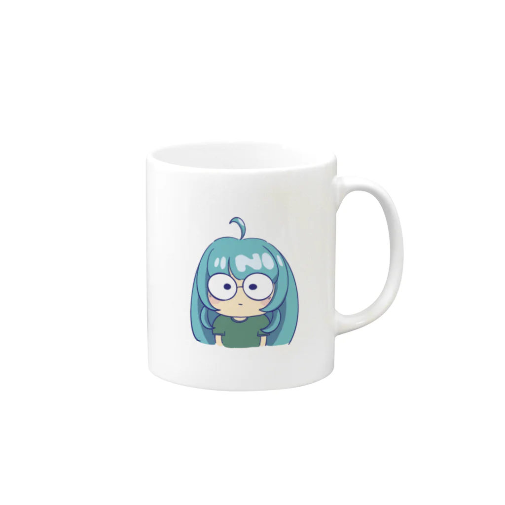 レジェンド呼子屋 SUZURI駅前店のれじ子 Mug :right side of the handle