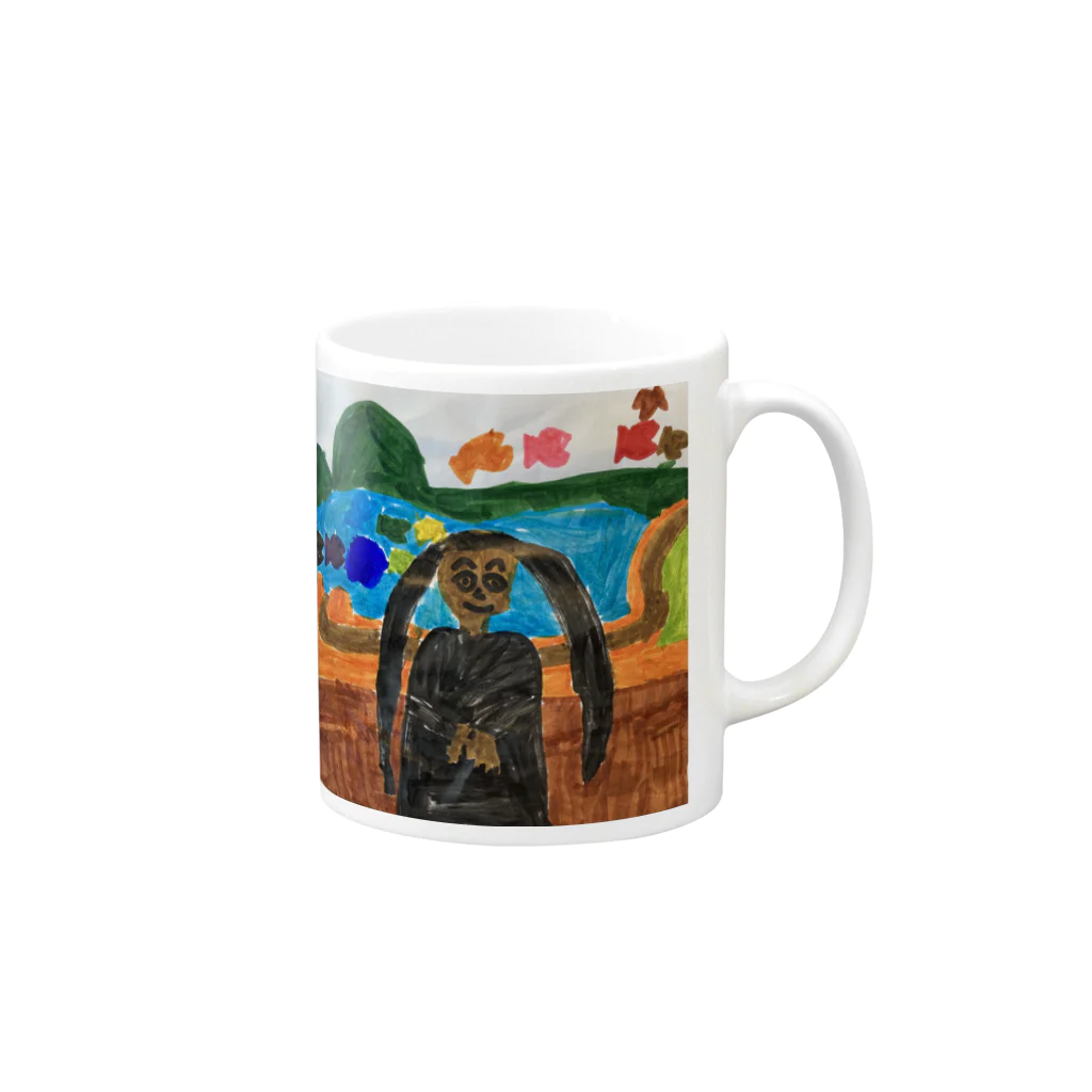 ギフっ子SHOPの女の子 Mug :right side of the handle