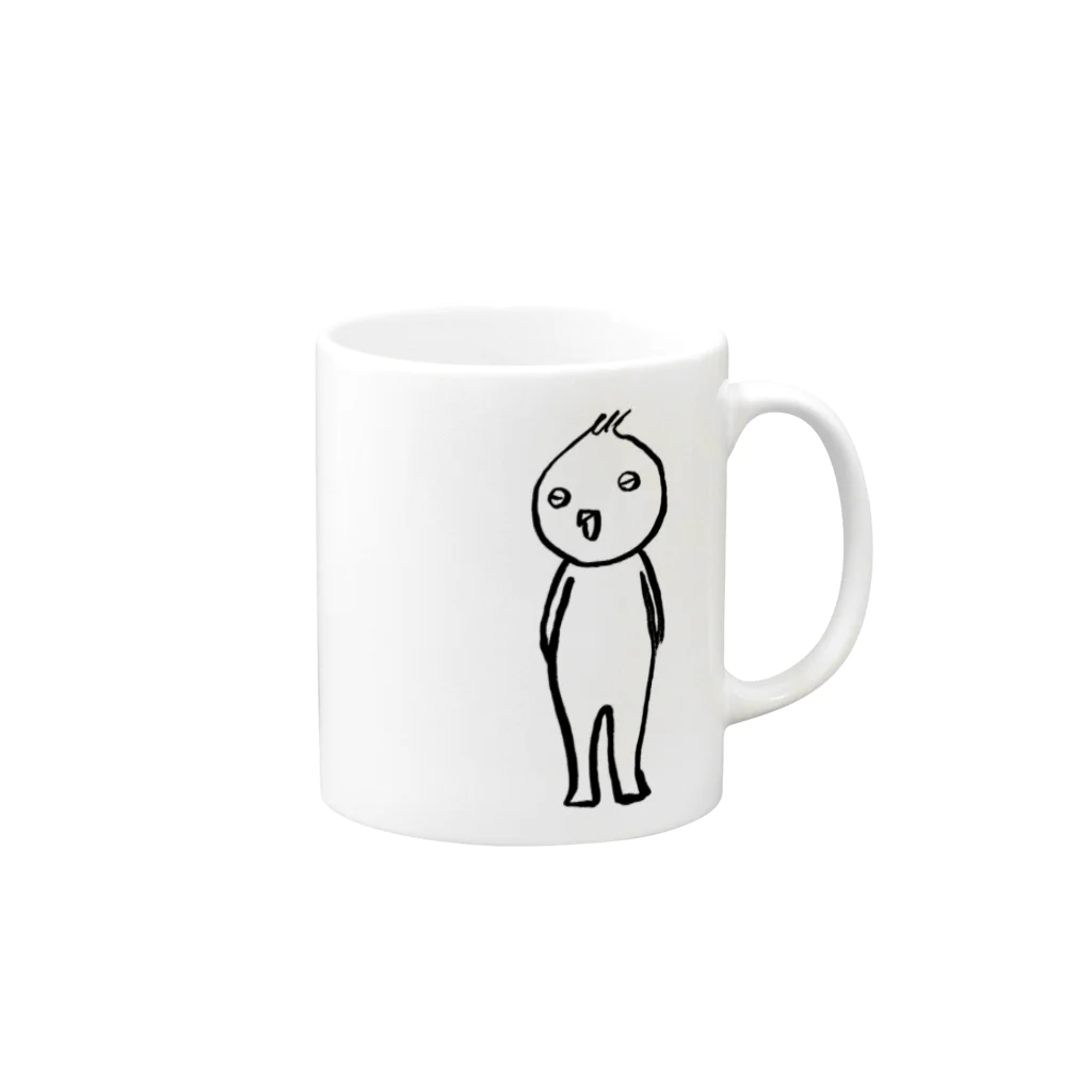 もひかんぱぱの小遣いかせぎのいんこじん Mug :right side of the handle