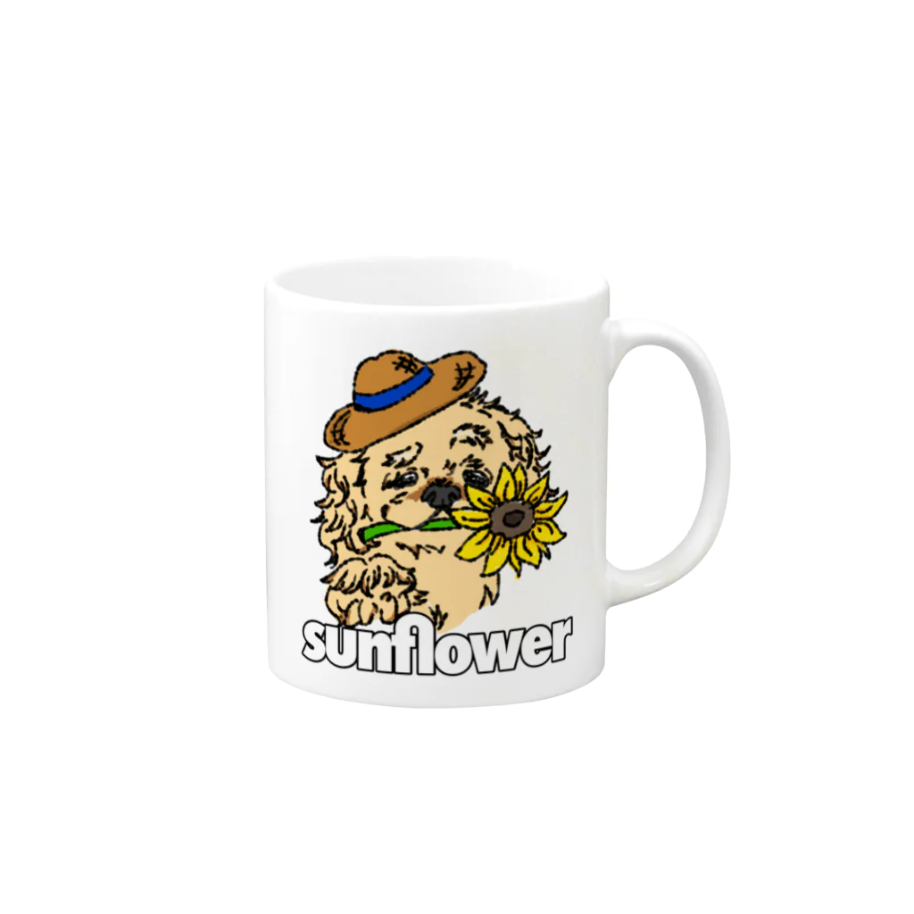 sunflowerのsunflower Borusitiくん Mug :right side of the handle