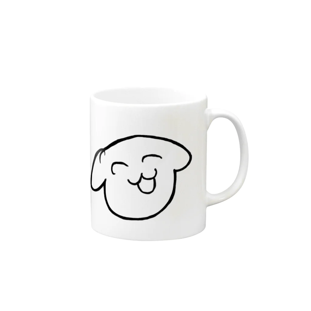 昨日の夕飯のodayaka dog Mug :right side of the handle