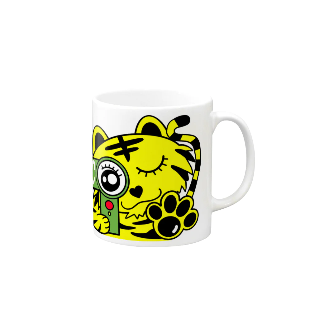 ReShellyのトラ/猫/REC Mug :right side of the handle