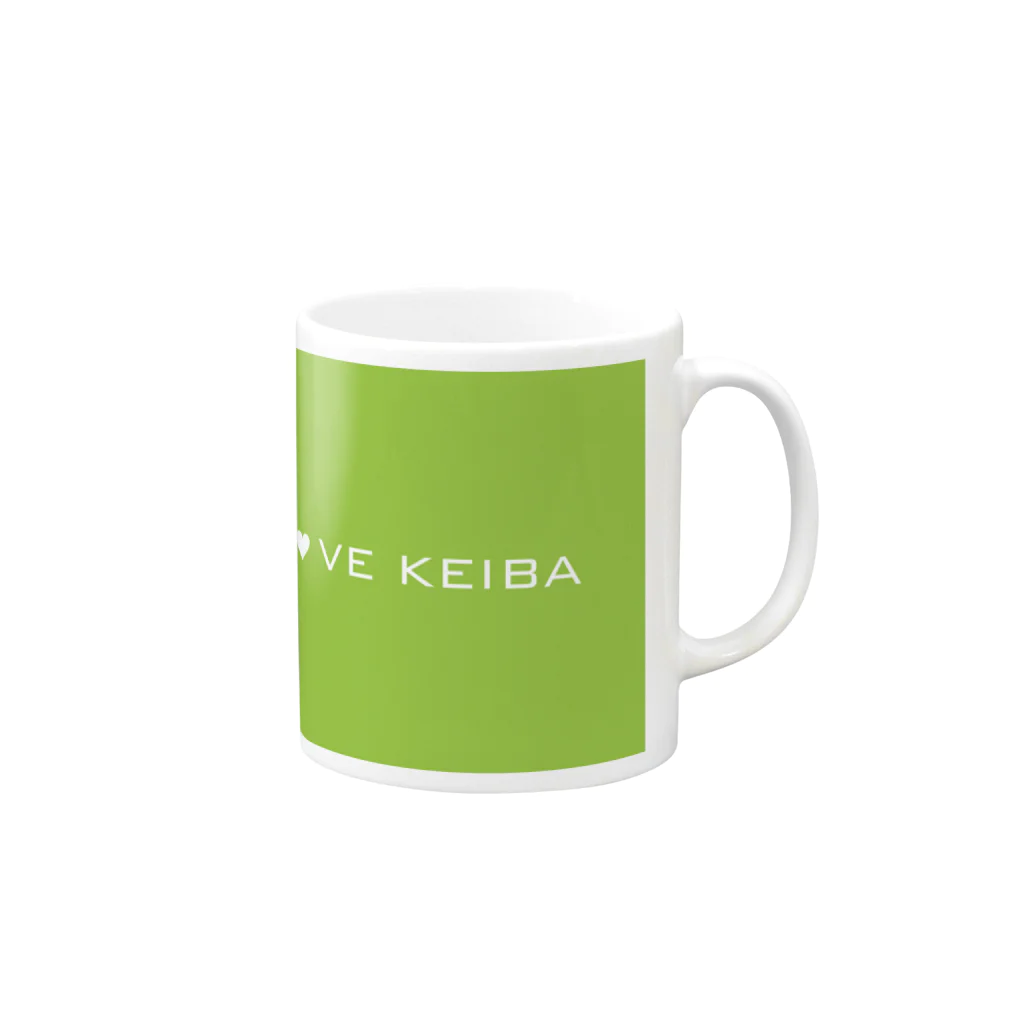 mayukiのI LOVE KEIBA Mug :right side of the handle