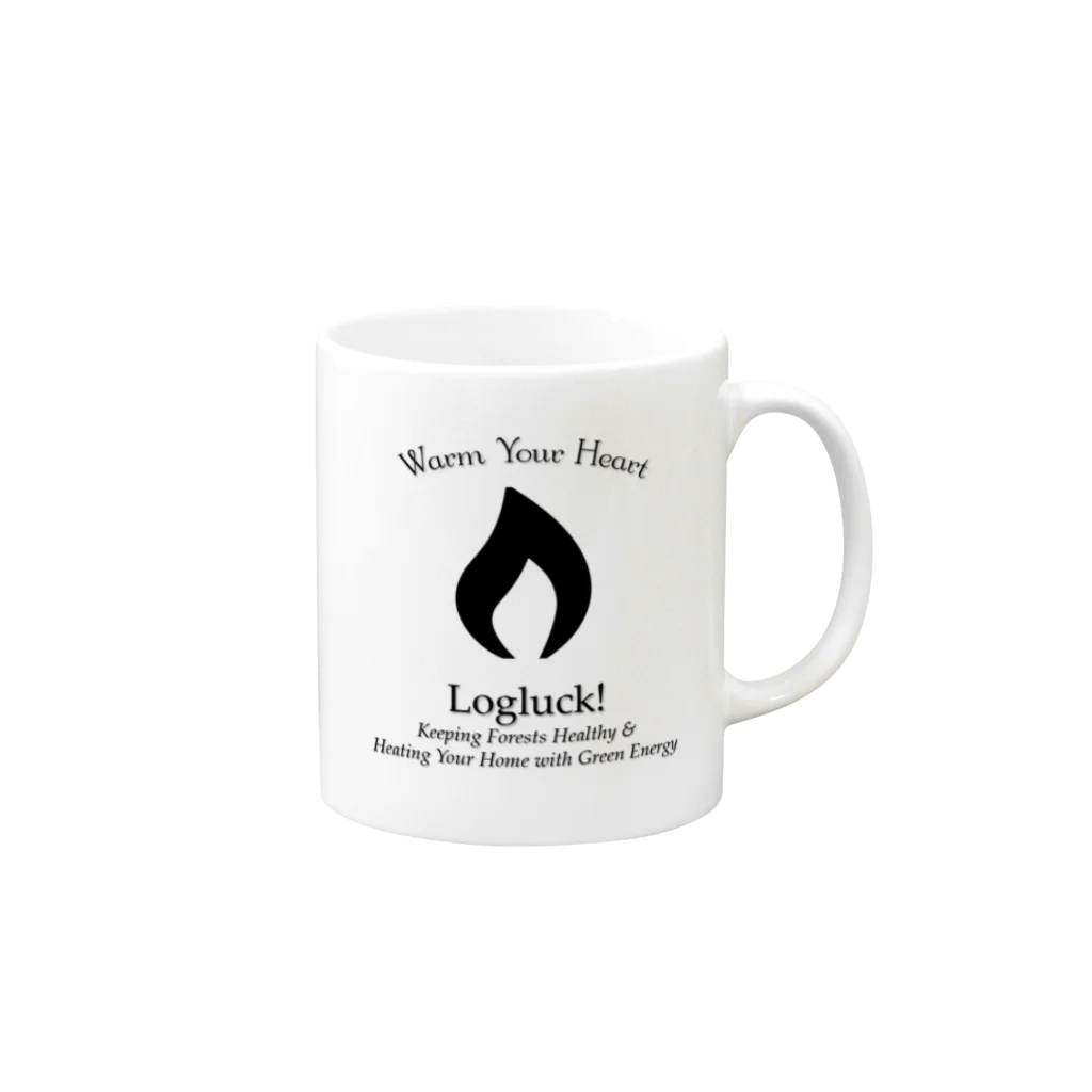 LogluckのWarm Your Heart Mug :right side of the handle