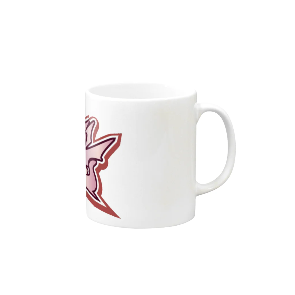 🤍一ノ瀬 彩 🐇⸒⸒ suzuri支店🤍の一ノ瀬彩_壁文字風/LOGO Mug :right side of the handle