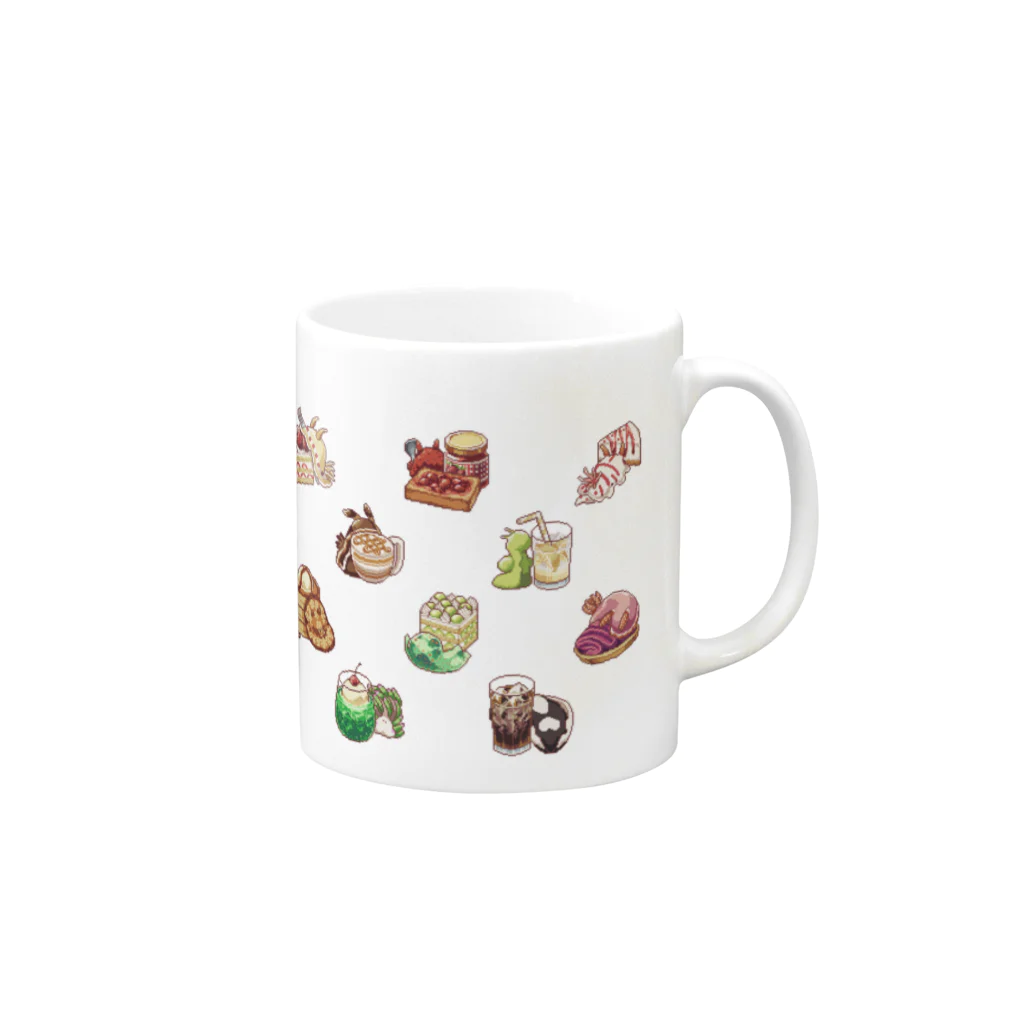 ドット絵のとむやのはんぐりーウミウシ Mug :right side of the handle