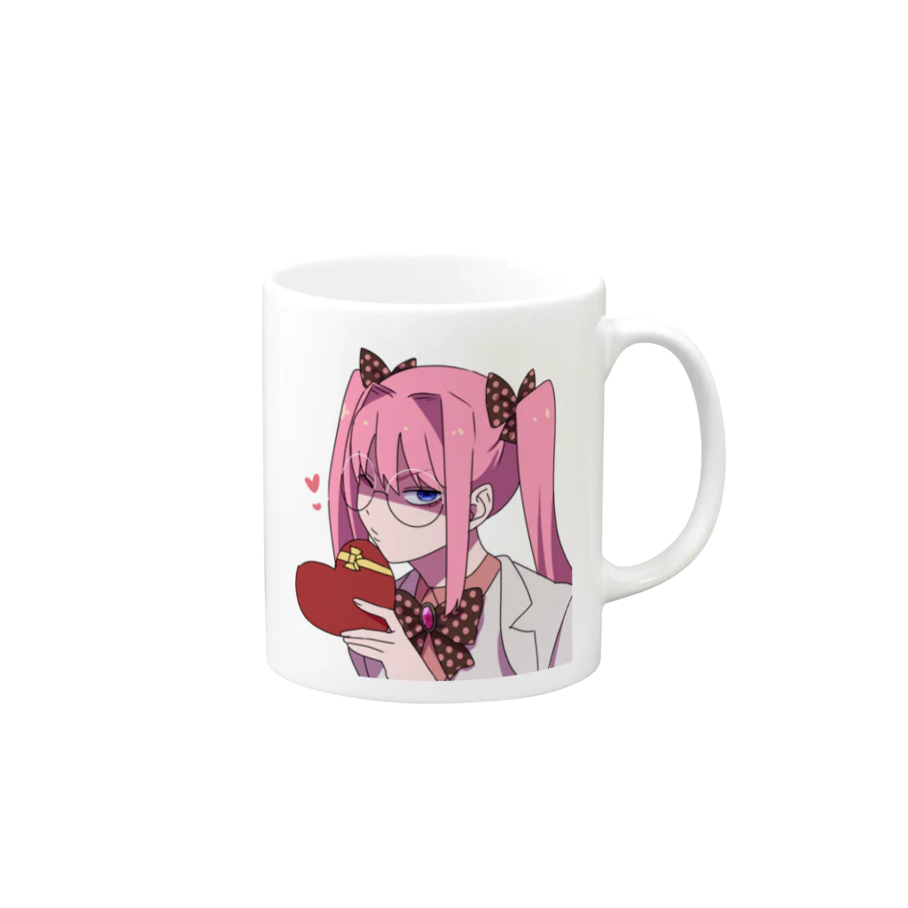 魔力 ラト🎀👓新人Vtuberの魔術師見習いのマヂカ Mug :right side of the handle