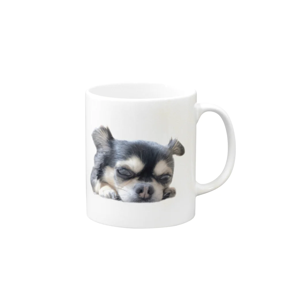 【ホラー専門店】ジルショップの可愛いチワワ＊犬＊わんこ＊動物 Mug :right side of the handle