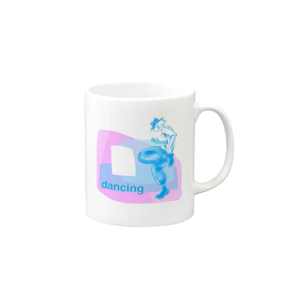 たまごのdancing Mug :right side of the handle