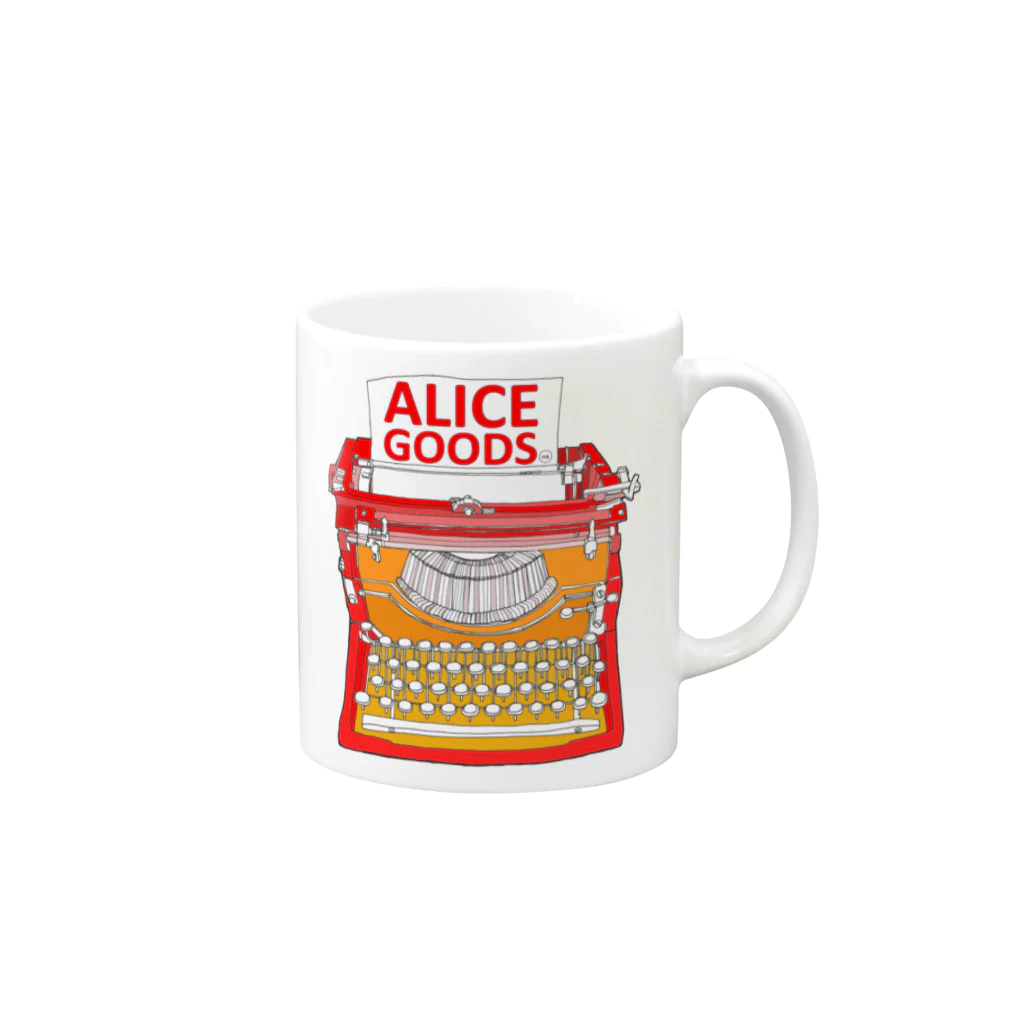 ALICE GOODS           のたいぷらいたー Mug :right side of the handle