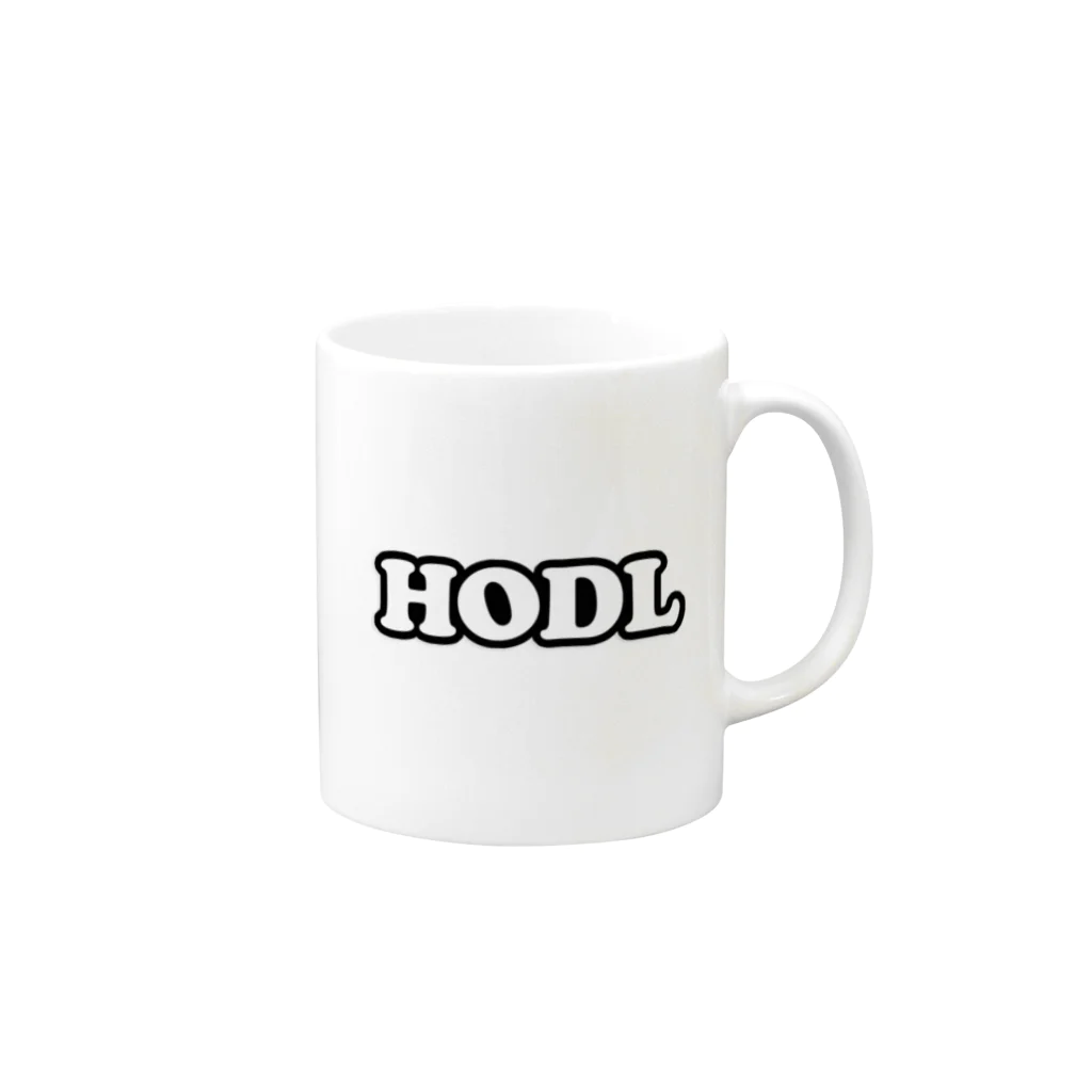 CryptoCurrencyCircleのHODLシリーズ(ポップ体) マグカップの取っ手の右面
