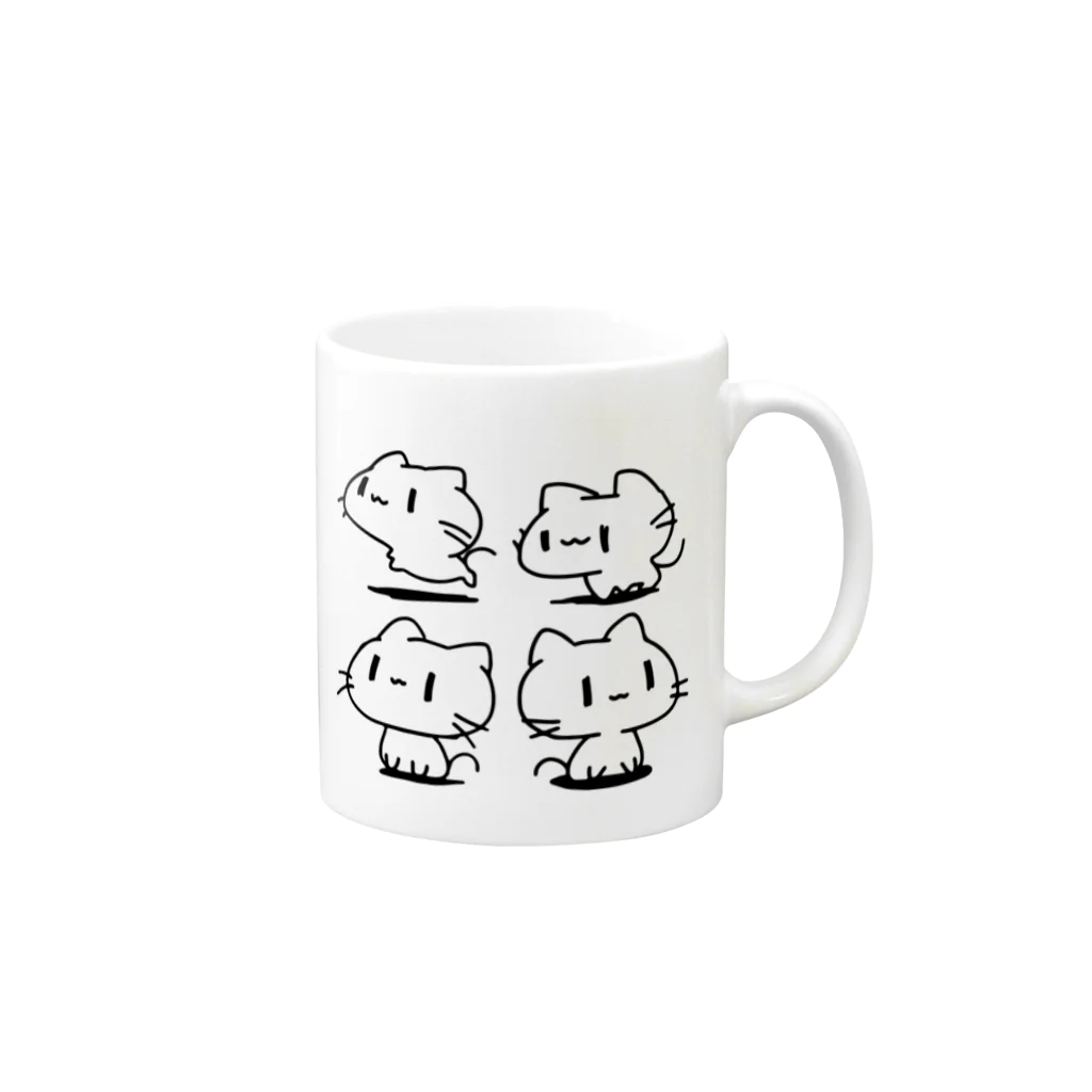 どどど素人のどどねこ-ぜんぶ- Mug :right side of the handle