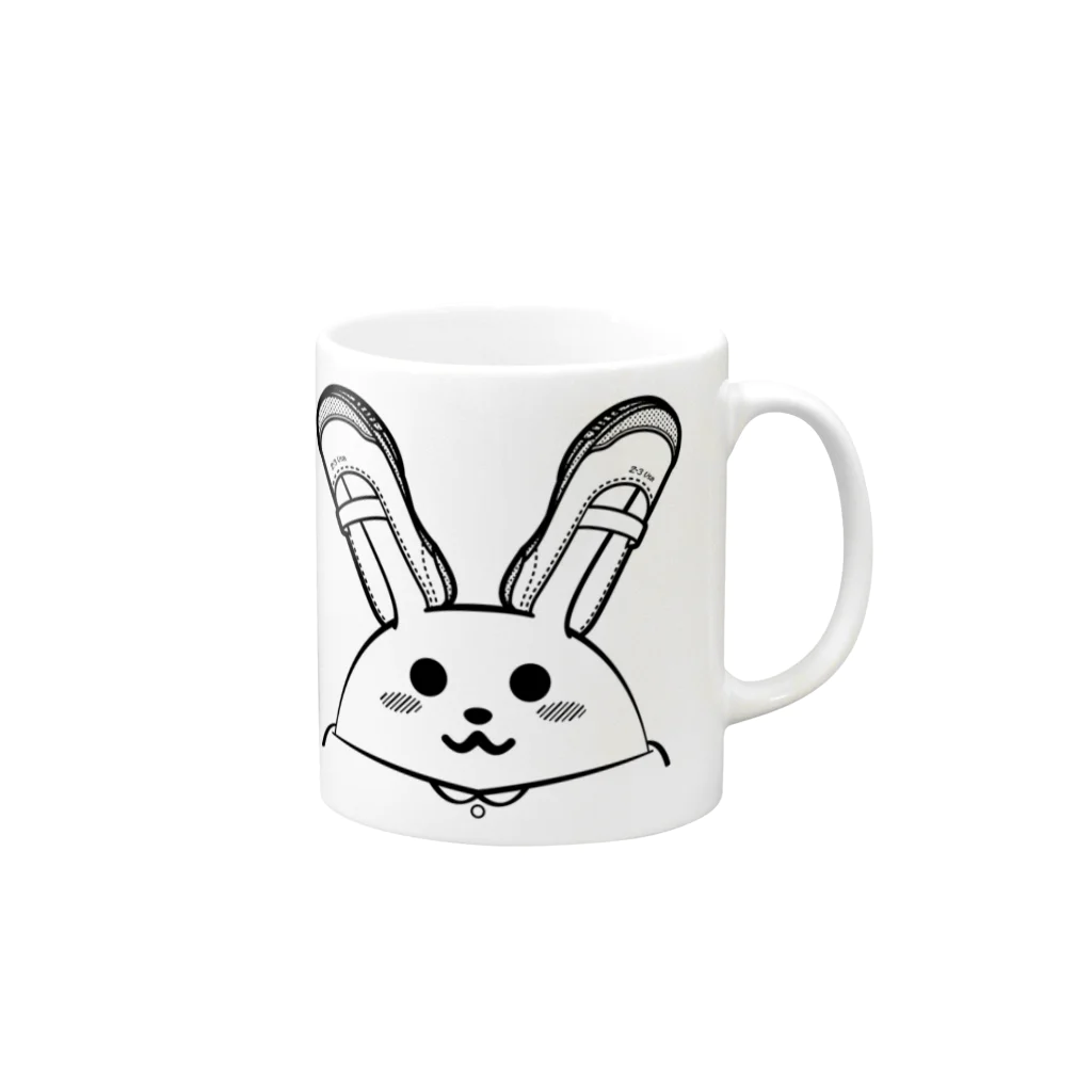 クリーチャーズのうさみみウォーク/うわばき Mug :right side of the handle